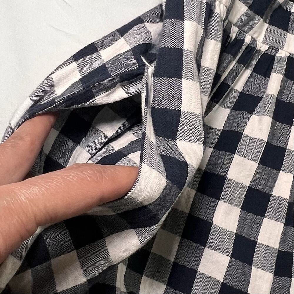 American Eagle Romper Size XXS Blue White Gingham Pockets Summer Cottage Preppy - Picture 14 of 15
